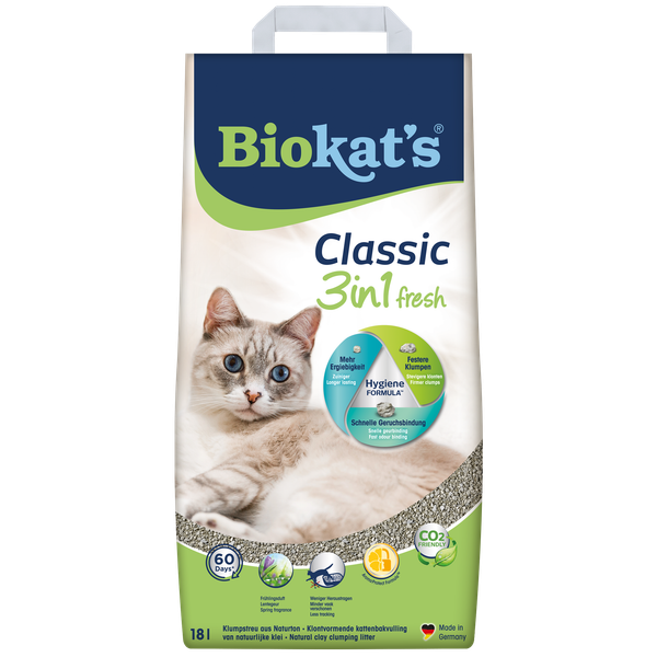 Biokat&apos;s Classic Fresh 3 In 1 - Kattenbakvulling - 18 l
