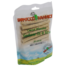 Farm Food Rawhide Dental Munchie Natural - Hondensnacks - Rund 10 cm 35x8 g Wit