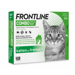 Frontline Combo Spot On Kat - Anti vlooien en tekenmiddel - 3 pip