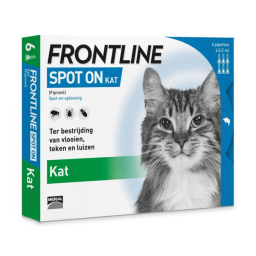 Frontline Spot On Kat - Anti vlooien en tekenmiddel - 6 pip