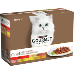 Gourmet Gold Multipack - Kattenvoer - Vleesmix Vlees 12x85 g