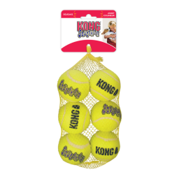 Kong Air Squeaker Ball - Hondenspeelgoed - 6 cm Geel 6 stuks Medium