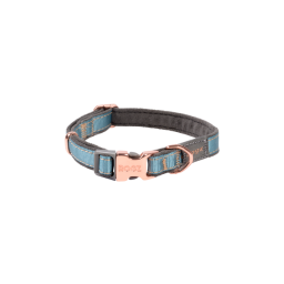 Rogz Urban Halsband Turquoise&Grijs&Rosé - Hondenhalsband - S