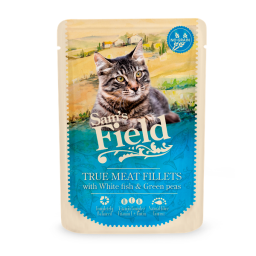 Sam&apos;s Field Cat Maaltijdzakjes True Meat Filets 85 g - Kattenvoer - Kip&Vis&Erwt
