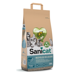 Sanicat Recycled Cellulose - Kattenbakvulling - 20 l