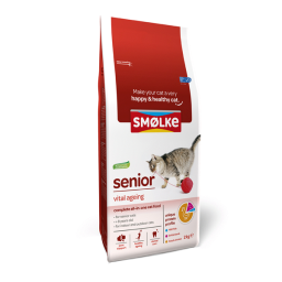 Smolke Cat Senior Kip&Lam&Vis - Kattenvoer - 2 kg
