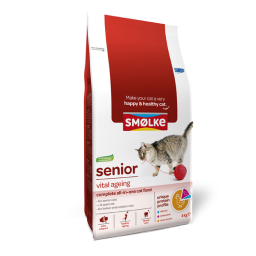 Smolke Cat Senior Kip&Lam&Vis - Kattenvoer - 4 kg