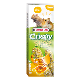 Versele-Laga Crispy Sticks Hamster&Gerbil - Knaagdiersnack - Honing 2x55 g