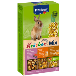 Vitakraft Konijn Kracker 3in1 - Konijnensnack - Honing&Popcorn&Active