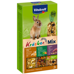 Vitakraft Konijn Kracker 3in1 - Konijnensnack - Musli&Groente&Popcorn