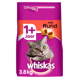 Whiskas Brokjes Adult Rund - Kattenvoer - 3.8 kg