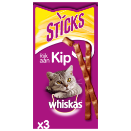 Whiskas Sticks 18 g - Kattensnack - Kip